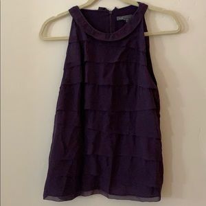 VINCE purple sleeveless blouse